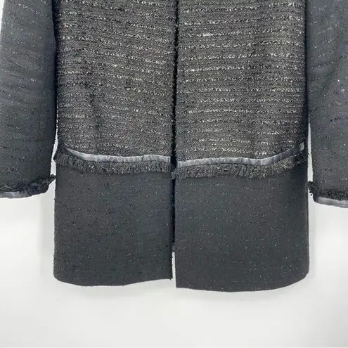 Berek Black Coat Metallic Thread Size Medium Fray Trim