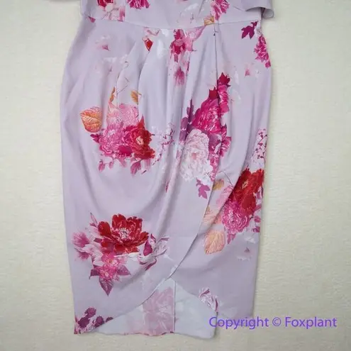 City Chic New! Sakura love maxi floral dress lilac/pink/magenta, size 18