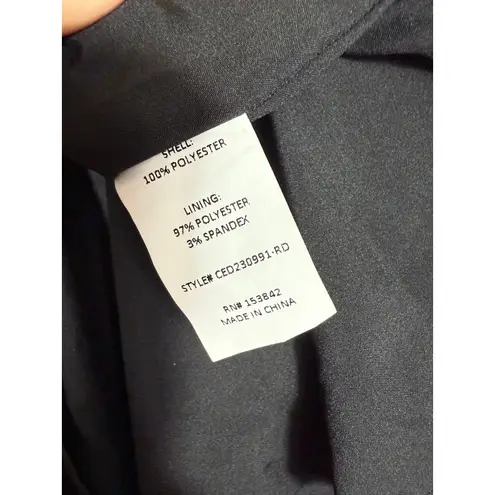 MELLODAY Floral Print Sleeveless Tie-Back Ruffle Hem Dress Size L