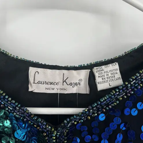 Laurence Kazar NWT Old Stock VTG New York Large Silk Sequin Evening Jacket