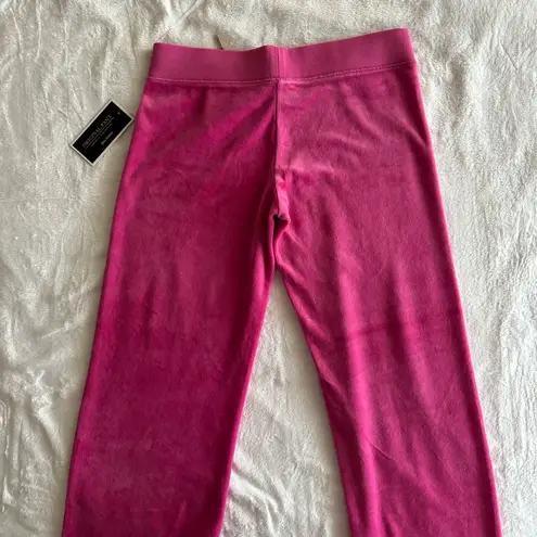 Juicy Couture Pink Velour Low Rise Straight Leg Pants