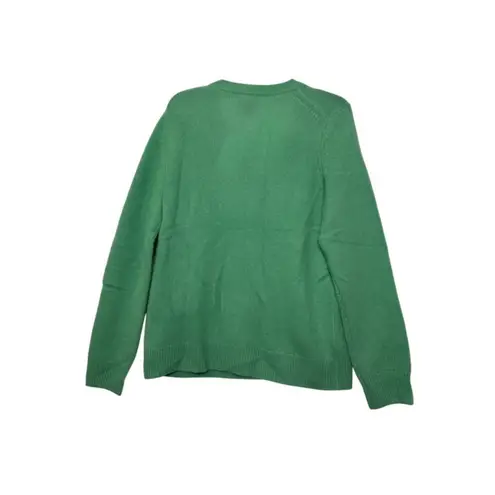 C By Bloomingdales Cashmere Sweater Medium Green V Neck Long Sleeve Womenswear