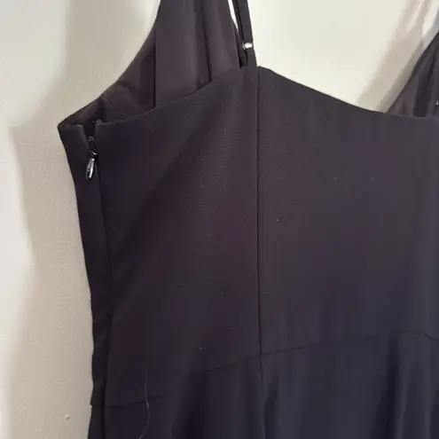 Rachel Rachel Roy Black Fringe Hem Spaghetti Strap Midi Dress Size 6