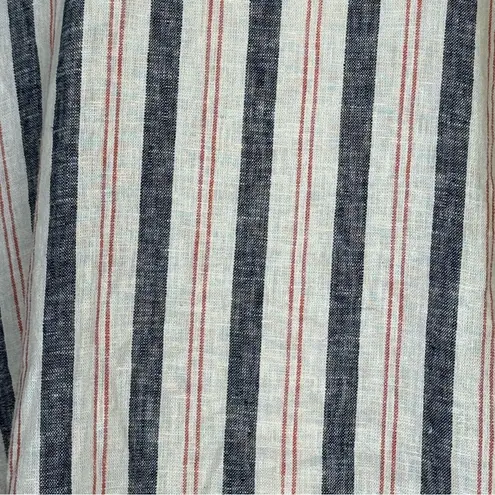 Laurie Felt Linen Blend Open Front Cardigan Flutter Sleeve Women’s Size M/L Blue