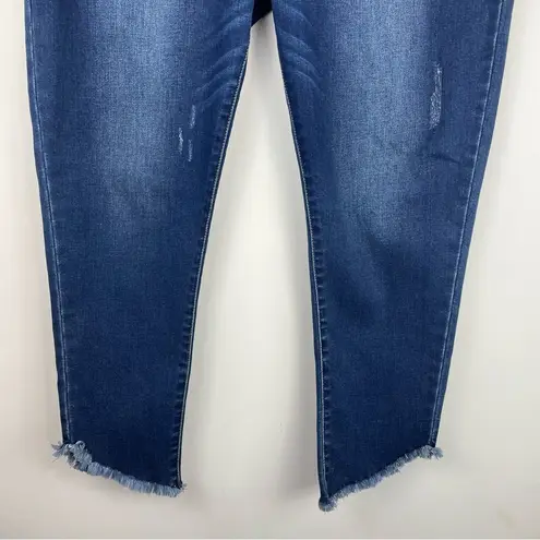 Juicy Couture NWOT  Sz 18 Distressed Skinny Jeans Asymmetrical Raw Hem Boho