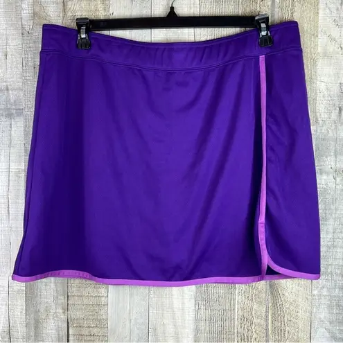 st. john's bay St. John’s Bay Active Purple Skort Quick-Dri Size XXL W/3” Side Slit