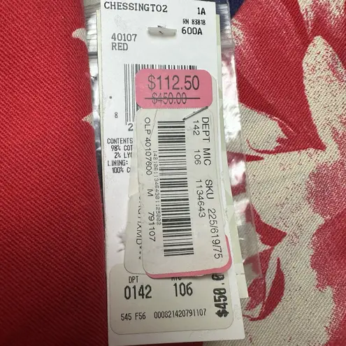 NWT Austin Reed Red Floral Retro Luxe Belted Double Breasted Blazer Jacket M Size M