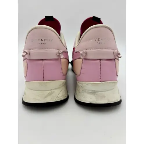 Givenchy Authentic Star Runner Sneakers Pink Raspberry Size 8.5 Leather Elastic - Image 5