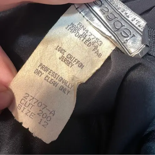 Casadei 1980s Black Ruched Turquoise Sequined Gatsby Deco Flapper Dress Cape 12