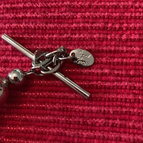 Park Lane Vintage necklace silver medallion with silver & grayish beads EVC