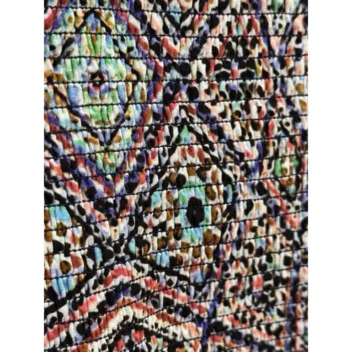 Maeve Anthropologie Floral Dress Tiled Amethyst Dress Size Small Smocked