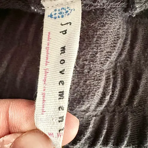 Free People Movement Black Slim Cinched Ankle Drawstring Jersey Joggers Medium