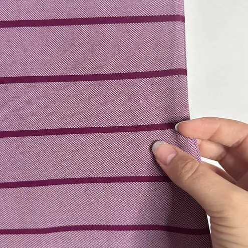 FootJoy Cap Sleeve Birdseye Stripe Jacquard Polo/Golf Shirt size S Purple