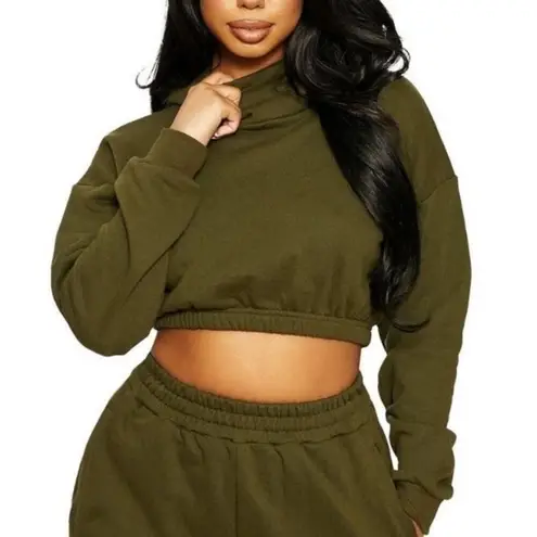 Naked Wardrobe Pink Stay Chilling Crop Sweatshirt Size S