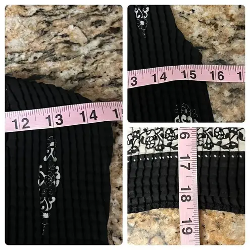 Nicola Black Paisley Popcorn Tank Top Women’s L | Semi