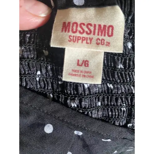 Target Mossimo black and white polka dot button up dress size large thumbnail 6