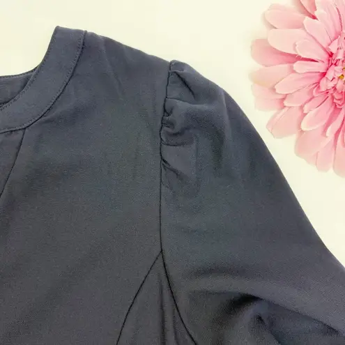 Pomander Place X Tuckernuck Navy Blue Crepe Kenzo Dress Tiered Ruffle Coastal Size M