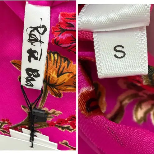 Rat & Boa NWT Kiki Silk Midi Dress Floral Pink Size S