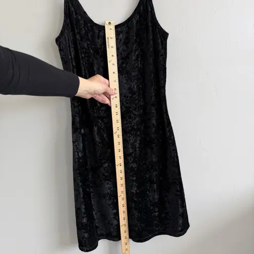 NWT Vintage 90s Tickets Clothing Western 2 Piece Crushed Velvet Dress Denim Vest Black