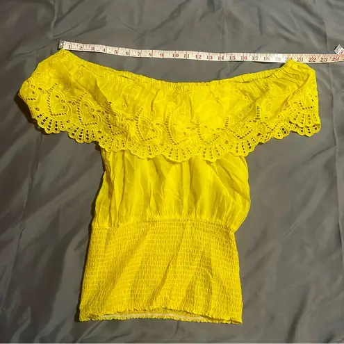 Arden B Yellow of the shoulder blouse