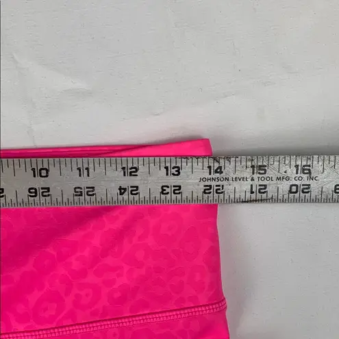 Zyia Active women's size 8 10 medium hot Pink Leopard Print Leggings yoga