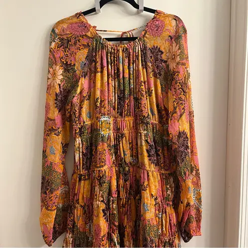 ALC Frank A.L.C. Valentina Gathered Floral-Print Silk-Crepon Maxi Dress 6