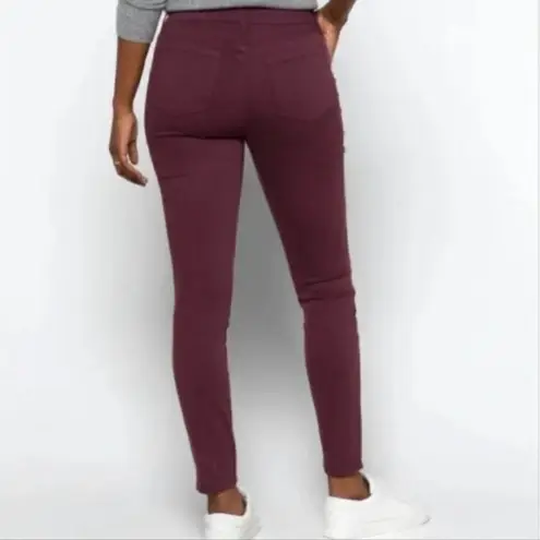 Pistola Hannah Skinny Moto Stretch Six-Pocket Ankle Cargo Jeans Maroon
