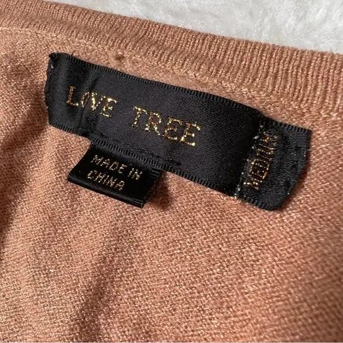 Love Tree  Terra Cotta Color Long Duster Cardigan Sweater