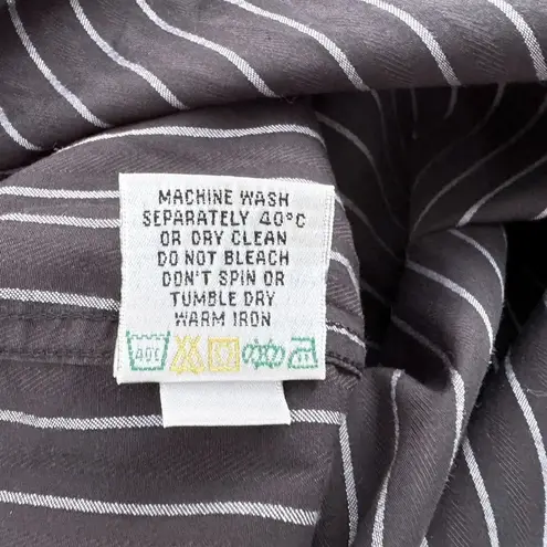 Bugatachi - Uomo | Button Up Long Sleeve | Black and White Striped | Size L