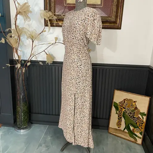 AFRM Jamie Floral Print Open Back Midi Dress