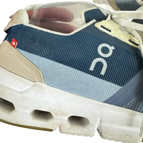 On Cloud OC Navy Metal Lace Up Cloudrift Cloudtec Sneakers Tennis Shoes Size 8 Blue