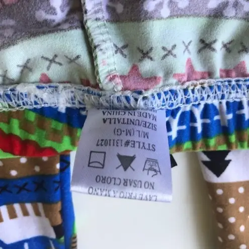 New Mix Christmas Leggings Horse Snowflakes EUC