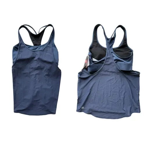 TYR SOL Madison 2 in 1 Tank Bra Slate Blue Large NWT UPF Athletic Triathlon