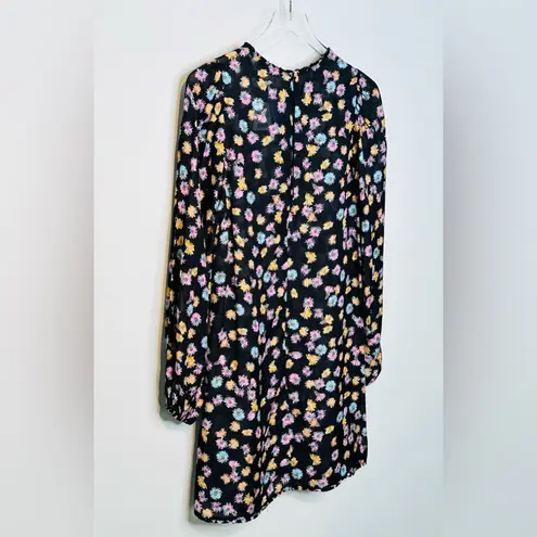 Dorothee Schumacher Floral Confetti Print Structured Volumes Dress Size 3 NWT Black