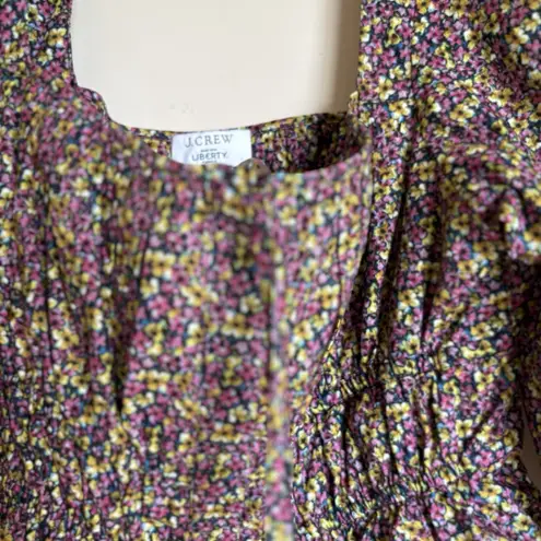 J.Crew  x Liberty London 12‎ Cinched Waist Squareneck Cot Top Busy Izzy NWOT - Image 8