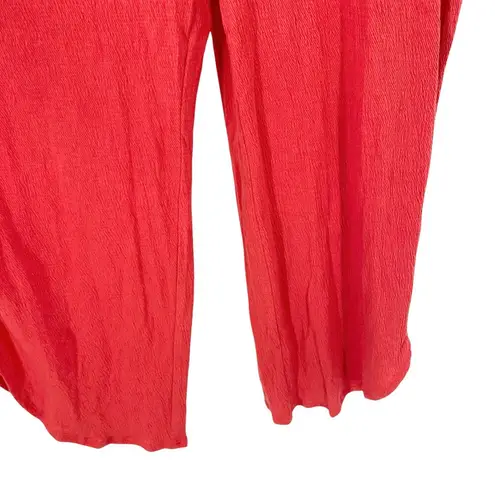 ANYBODY NWOT Coral Sleeveless Textured Knit Loungewear Jumpsuit Size Large Pink