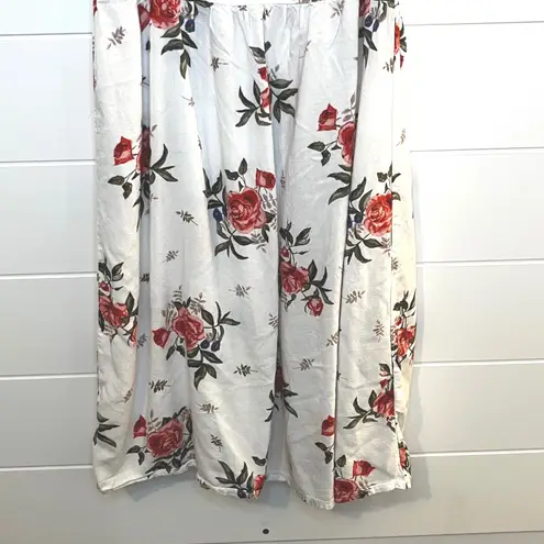 Divided by H&M White Floral Smocked Bust Cami Dress Women Size 6