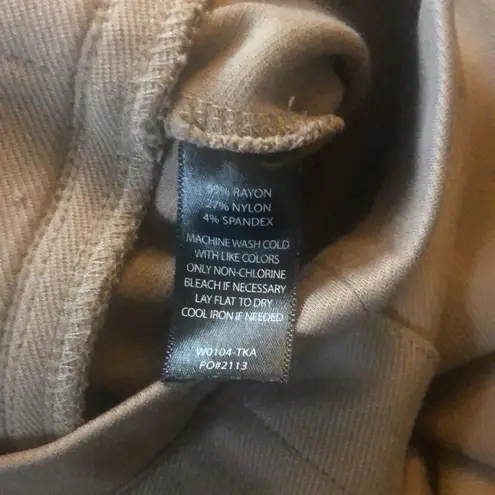 Betabrand Pull On Dress Yoga Pant Size LP Khaki Boot Cut Hem Stretch Business