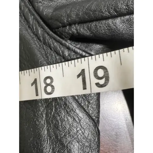 Vintage 80s Suburban Heritage Leather Trench Coat Belted Black Full Length Korea Size 12