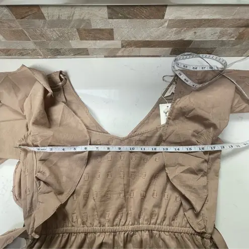 Sim & Sam NWT beige 100% cotton maxi dress with belt Sz M