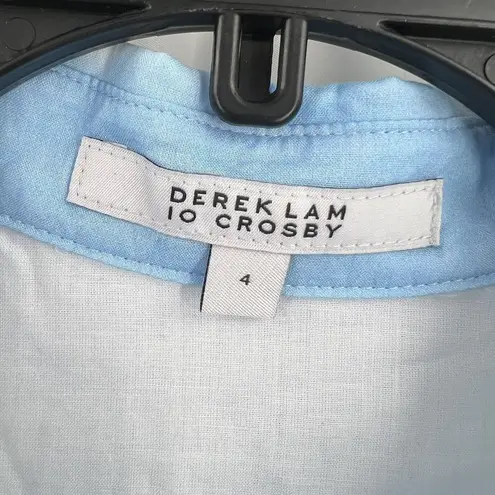 Derek Lam 10 Crosby Dress Blue Cloud Print Mini Feminine Summer Boho Size 4 New