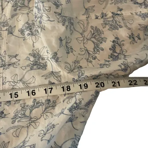 Woolrich Cotton Blue White Floral Button Up Top