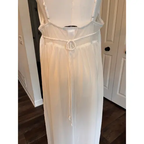 Linea Donatella  White Ivory Lace Peignoir Set Nightgown Robe XL Wedding Lingerie