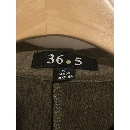 36.5 Shirt Dress Women Medium Forrest Green Faux Suede Button Up Long Sleeve