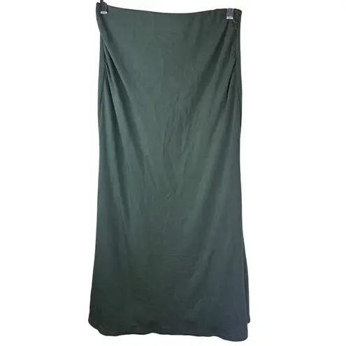 NWT OGL Move Mermaid Maxi Skirt Olive Womens Med Knit Jersey Everyday Stretch Green