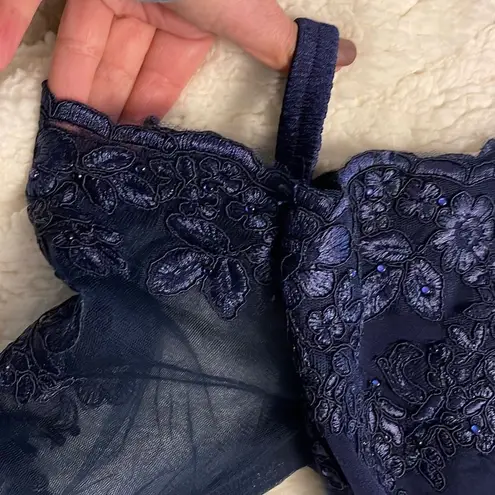 Hebeos Women's Formal Dress Mermaid Lace Bridesmaid Gown Navy Blue Size …