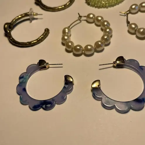Lot Of 4 Women’s Hoop Costume Earrings Pierced Mix