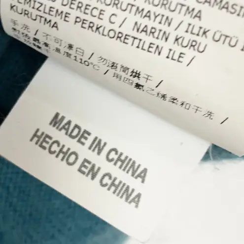 MaxMara Studio Womens Cashmere Wool Dress With Infinity Scarf Teal Blue Small