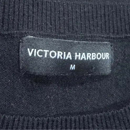 Victoria Harbour Black Sequin Skull Sweater Women’s Medium