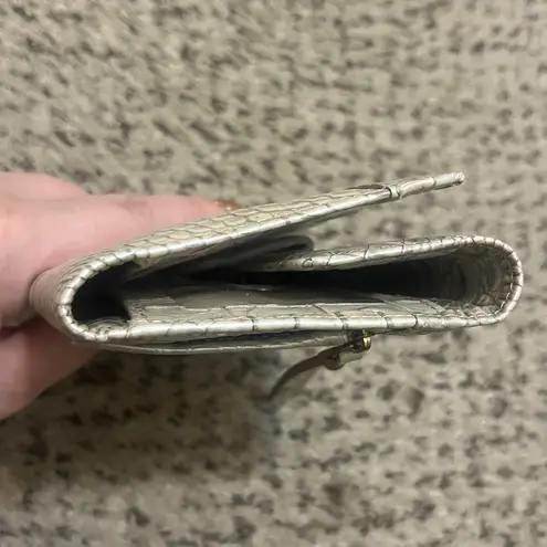 Brahmin Croc Embossed Checkbook Wallet